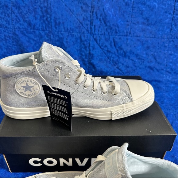 Converse Chuck Taylor All Star Mid Top Madison Silver Metallic NEW Women’s 11 - Picture 3 of 8